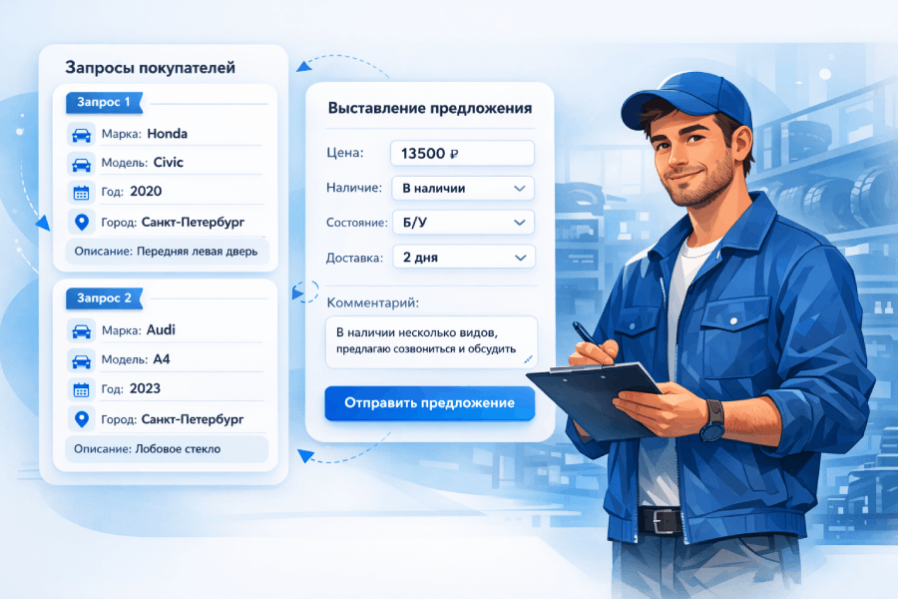 Покупатель и Продавец авторазборок